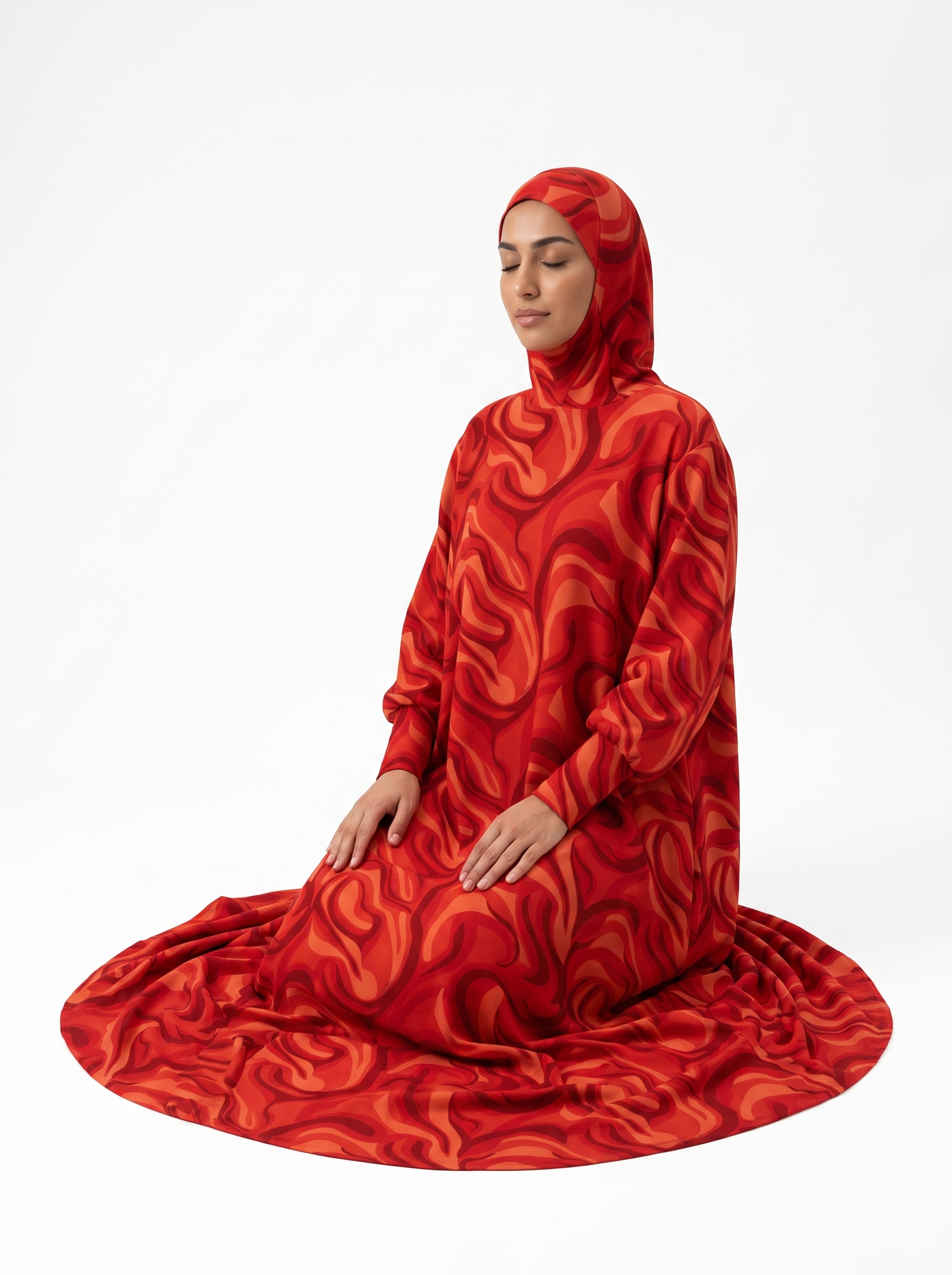 Razal Prayer Dress - Wildfire Red