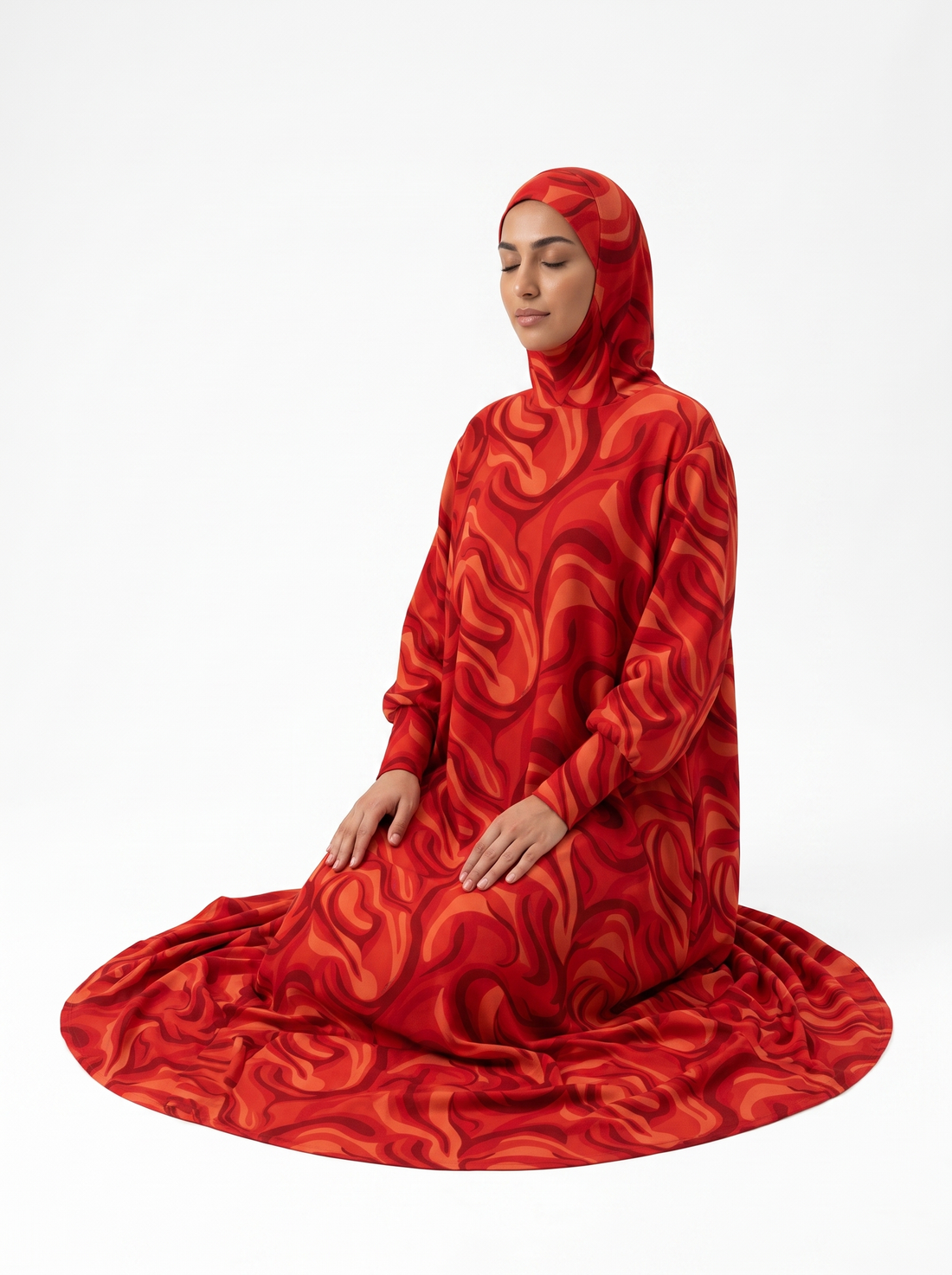 Razal Prayer Dress - Wildfire Red