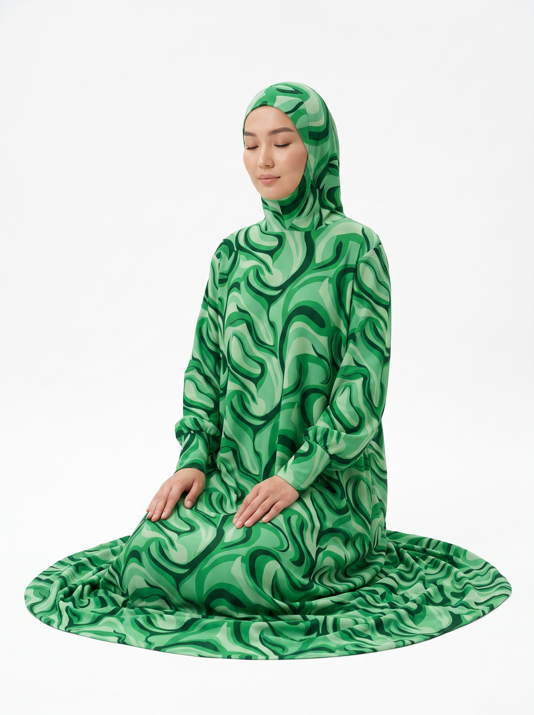 Razal Prayer Dress - Verdant Green
