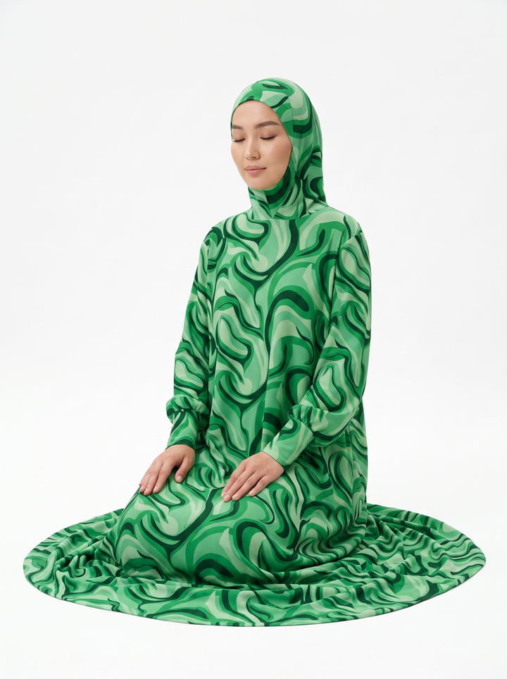 Razal Prayer Dress - Verdant Green